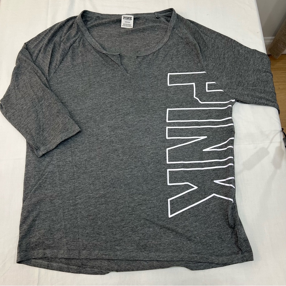 PINK Victoria's Secret Women's Gray Top